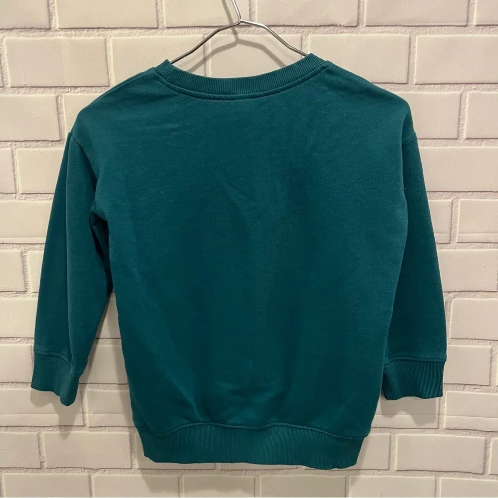 Gymboree Green Sweatshirt with Floral Embroidery/size S